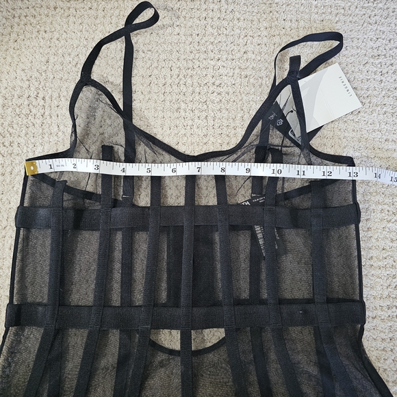 NWT ZARA Sheer Mesh Strappy Bodysuit – Size M - Picture 13 of 15
